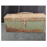 Metal tool box with contents