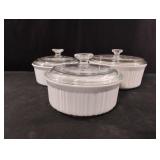 Corningware baking dishes with lids