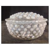 Vintage Anchor Hocking Hobnail Opalescent White
