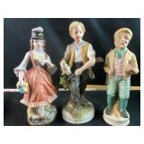 vintage hand-painted porcelain ceramic figures