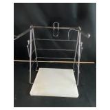 chrome Shopping bag rack stand