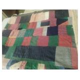 Vintage handmade quilt. Needs repairs 74 x 64
