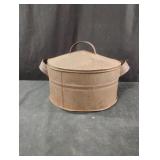 Vintage metal handles pot with lid