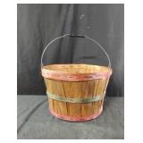 Vintage wooden slat basket