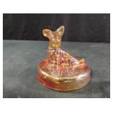 Vintage Jeannette Marigold Carnival Glass Terrier