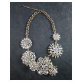Vintage MCM Asymmetrical Rhinestone Necklace