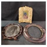Vintage mirrors and a wood frame