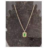 Gold colored charmed necklace