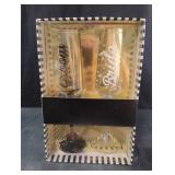 Bride and Groom champagne flute set. New in box