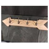 Rustic wood arrow hanger