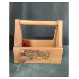 vintage wooden tool decorative caddy