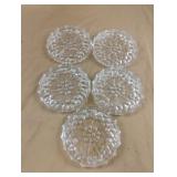 Crystal coaster set. 5 coasters