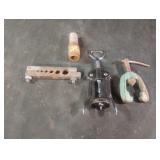 Pipe flaring tube, wine bottle opener and
