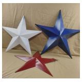 Metal painted decorative stars.