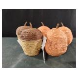 Decorative baskets fall decor. 5 total