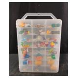 Plastic organizer with various toys