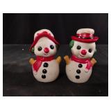 Snowman salt and pepper shaker set