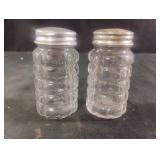 Glass salt and pepper shaker set