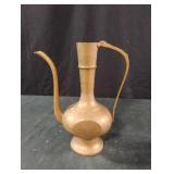 Vintage etched brass ewer