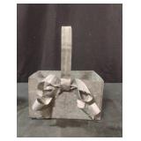Galvanized metal decorative basket