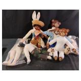 Vintage animal dolls
