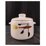 MCM West Bend Fork and Spoon Design Stoneware