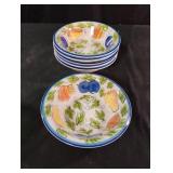 Royal Norfolk hand-painted fruit-patterned