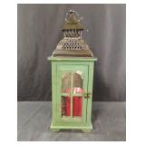 Wooden and metal decorative lantern