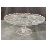 Vintage Indiana Rayed Flower Pedestal Cake Stand