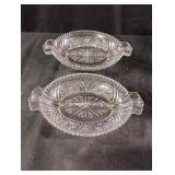 vintage Anchor Hocking pressed glass divided