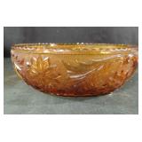 Vintage Indiana Amber Tiara Sandwich Glass Bowl