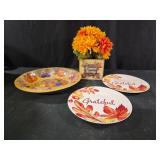 Royal norfolk grateful 8" plates, Fall themed