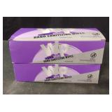 Hand Sanitizing Wipes. 2-100 ct boxes. Exp.