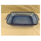 Anchor Hocking 2 qt blue glass casserole dish