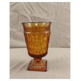 vintage Indiana Glass Mount Vernon Amber Pedestal