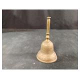 Vintage engraved solid brass handbell