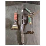 Ice scrappers and hand garden tools