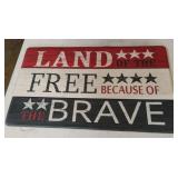 Patriotic floor mat 30 x 18