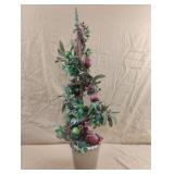 decorative artificial fruit and olive topiary