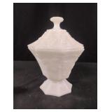 Vintage Anchor Hocking Milk Glass Pedestal Candy