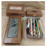 Vintage wood boxes