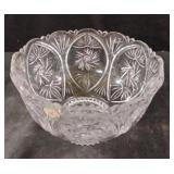 Vintage crystal footed glass bowl. Made in Poland