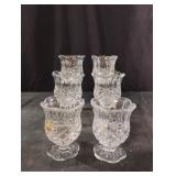 Home Interiors) clear glass tulip-shaped footed