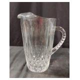 Vintage Heavy Diamond Cut Clear Glass Water