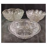 Vintage glass bowls