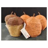 Decorative baskets fall decor. 5 total