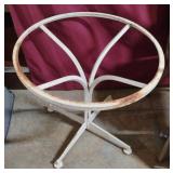 Metal round table. Missing glass 22 1/2 x 21 1/2