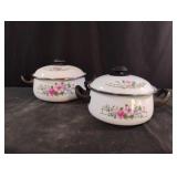 vintage Kobe JCPenney Enamel Cookware Floral