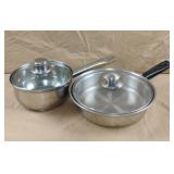 Pot and pan with lids