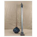 Toilet plunger and door jammer